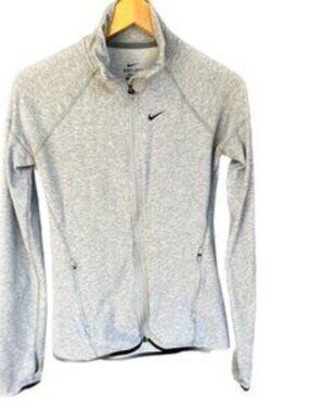 Nike Dri-Fit Full Zip Jacket Women’s Medium Gray Athletic Medium